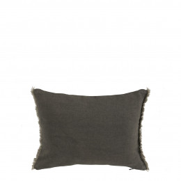 CHLOÉ Washed Linen Cushion Cover - Charcoal Gray - 30 x 40 cm