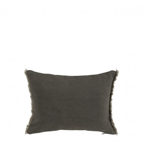 CHLOÉ Washed Linen Cushion Cover - Charcoal Gray - 30 x 40 cm