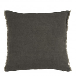CHLOÉ Washed Linen Cushion Cover - Charcoal Gray - 50 x 50 cm