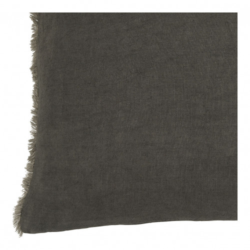 Housse de coussin CHLOE en lin lavé - Gris charbon - 50 x 50 cm