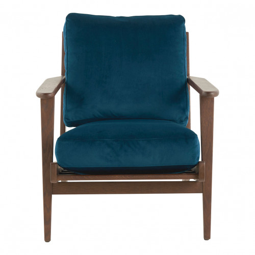 Fauteuil JULES en velours - Bleu nuit