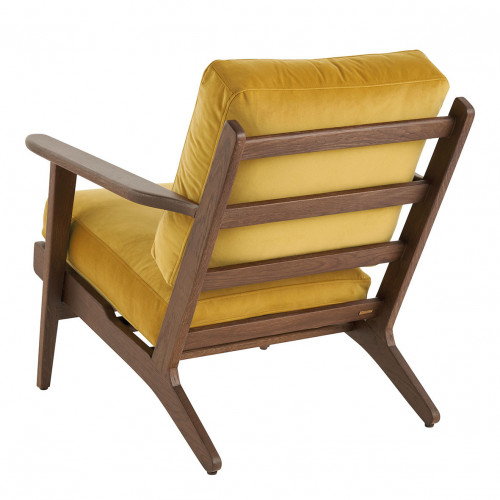 JULES armchair in velvet - Saffron