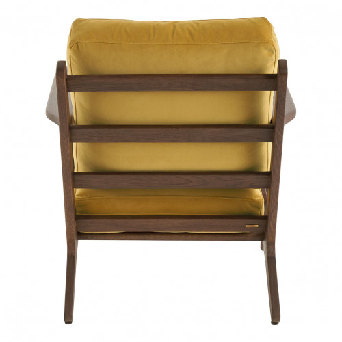 Fauteuil JULES en velours - Safran