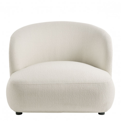 Fauteuil LISETTE large en bouclette - Crème