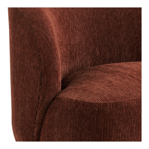LISETTE armchair in corduroy velvet - Brick red