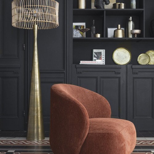 Pied de lampadaire MALIA finition laiton antique - ø 25 x 156,5 cm