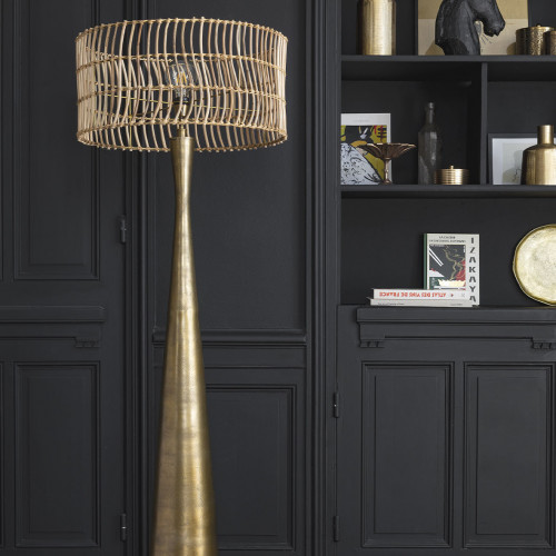 Pied de lampadaire MALIA finition laiton antique - ø 25 x 156,5 cm