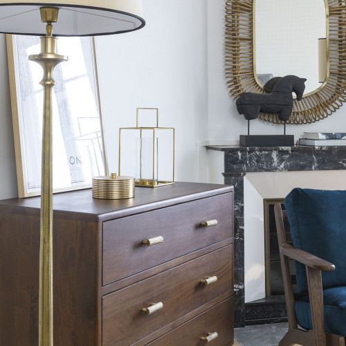 SABINE floor lamp base in golden metal - ø 21 x 142 cm