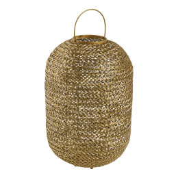 APOLLO lantern in golden woven metal - Large size - ø 38 x 59 cm