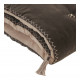 Futon MATTEO en velours de coton et lin - Gris charbon - 180 x 80 cm