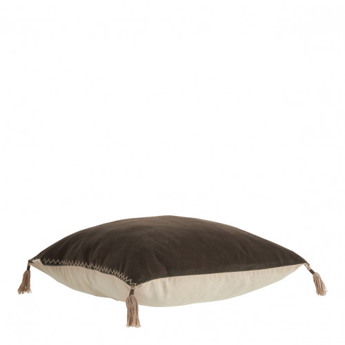 Housse de coussin MATTÉO en velours de coton et lin - Gris charbon - 30 x 40 cm Housse de coussin MATTÉO en velours de coton et lin - Gris charbon - 30 x 40 cm