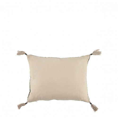 Housse de coussin MATTÉO en velours de coton et lin - Gris charbon - 30 x 40 cm