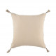 Housse de coussin MATTEO en velours de coton et lin - Gris charbon - 50 x 50 cm