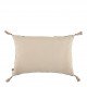 Housse de coussin MATTÉO en velours de coton et lin - Gris charbon - 60 x 40 cm