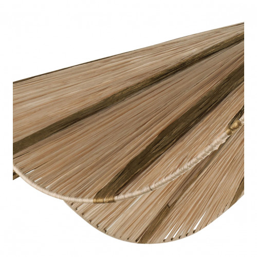 AIDA pendant light in raffia - Golden and natural - ø 110 x 21 cm