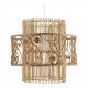 Suspension non électrifiée GARANCE en rotin - ø 70 x 66 cm