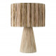 Lampe NIA en raphia - Abat-jour doré et naturel - ø 40 x 57,5 cm