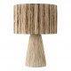Lampe NIA en raphia - Abat-jour doré et naturel - ø 40 x 57,5 cm