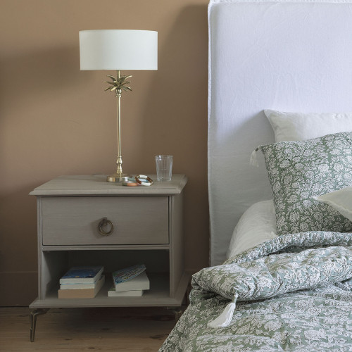 GABRIELLE Taupe Bedside Table