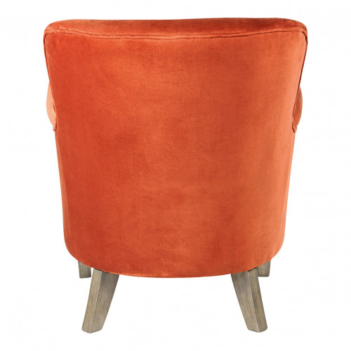 CLAUDE armchair Burnt orange velvet