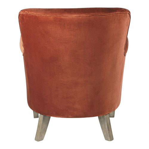 CLAUDE armchair Burnt orange velvet