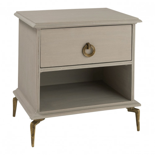 GABRIELLE Taupe Bedside Table