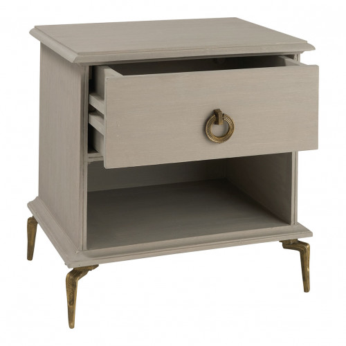 GABRIELLE Taupe Bedside Table