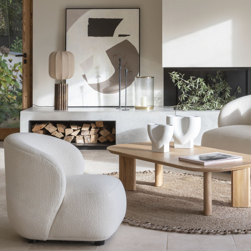 Abat-jour CALYPSO en toile de jute - ⌀ 30 cm