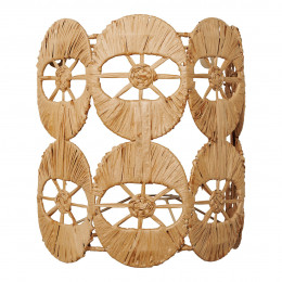 BAILA Non-wired wall sconce in raffia - 29 x 16 x 30 cm