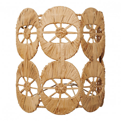 BAILA Non-wired wall sconce in raffia - 29 x 16 x 30 cm