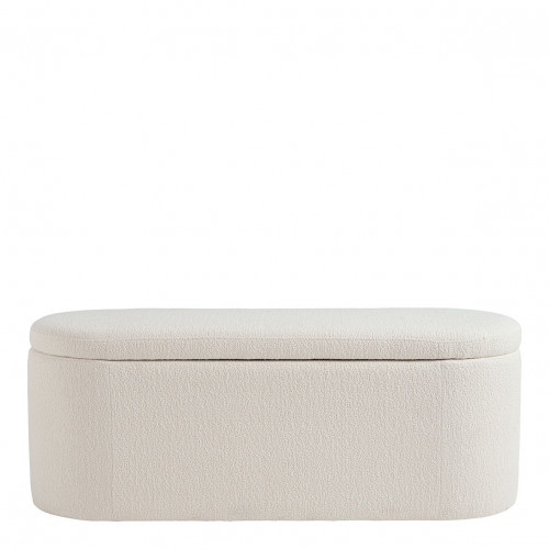 LISETTE Storage bench in bouclé - Cream