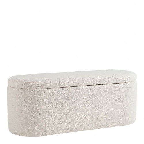 LISETTE Storage bench in bouclé - Cream