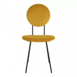 Chaise COLETTE en velours et métal - Safran