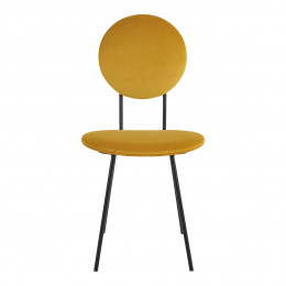 COLETTE Chair in velvet and metal - Saffron