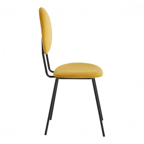 Chaise COLETTE en velours et métal - Safran