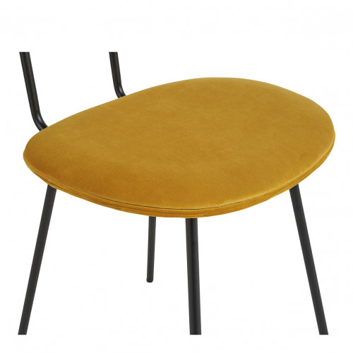 COLETTE Chair in velvet and metal - Saffron