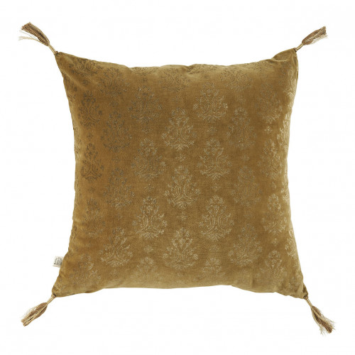 AURORE velvet cushion cover - Bronze and gold - 50 x 50 cm
