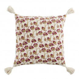 COQUELICOT polycotton cushion cover - 50 x 50 cm