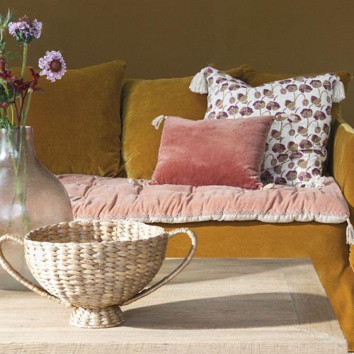 COQUELICOT polycotton cushion cover - 50 x 50 cm