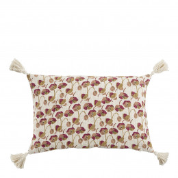 COQUELICOT polycotton cushion cover - 60 x 40 cm