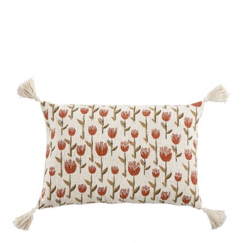 Housse de coussin TULIPE en polycoton - 60 x 40 cm Housse de coussin TULIPE en polycoton - 60 x 40 cm