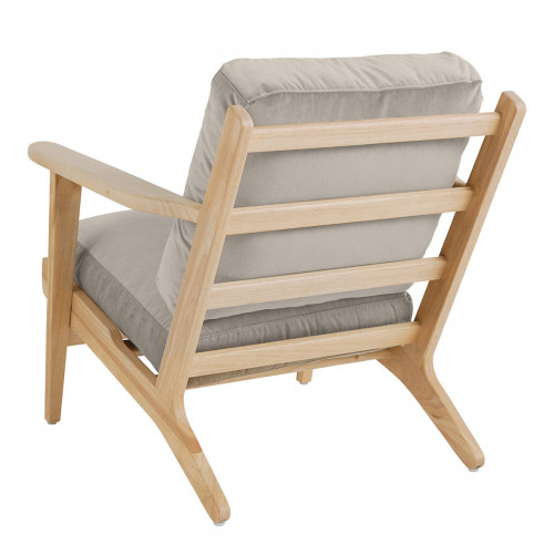 JULES Armchair in velvet - Pearl gray