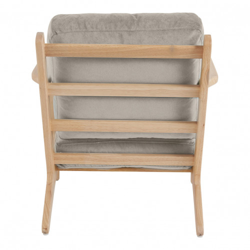 Fauteuil JULES en velours - Gris perle