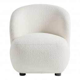 LISETTE armchair in bouclé - Cream - Small model
