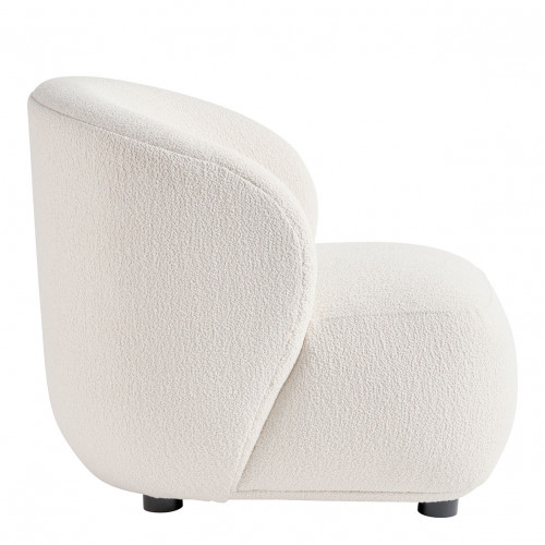 Fauteuil LISETTE en bouclette - Crème - Petit modèle