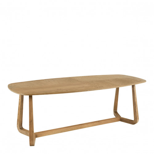 Table MAXINE chêne clair - 230 x 76 x 110 cm