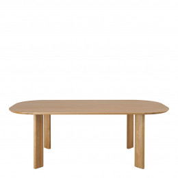 Table SIMONA chêne clair - 220 x 110 x 75 cm