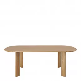 Table SIMONA en chêne clair - 220 x 110 x 75 cm