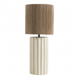 ATHÉNA Lamp Base in White Ceramic - ø 17 x 50 cm