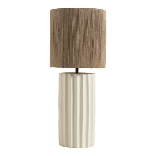 Pied de lampe ATHÉNA en céramique blanche - ø 17 x 50 cm